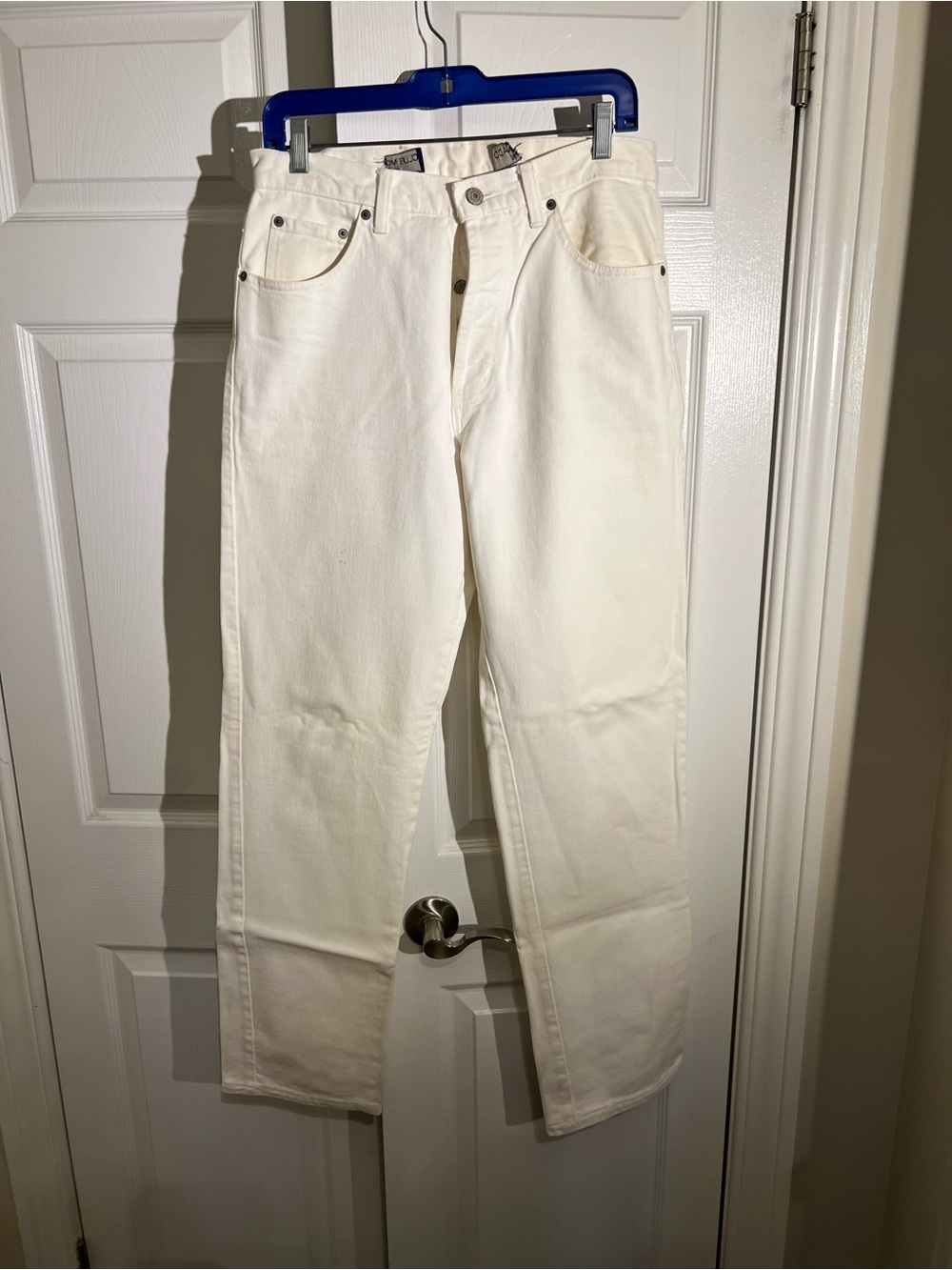 Club Monaco Relaxed Straight White Jeans for Men